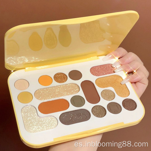 Colorido maquillaje de etiqueta privada paleta de sombras de ojos mate